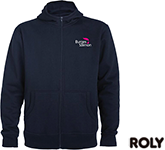 Custom branded Roly Montblanc Full Zip Hoodies in a choice of colours for business giveaways