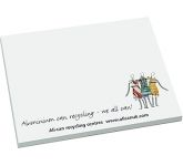 Branded Recycled A7 Sticky Notes for sustainable marketing at GoPromotional