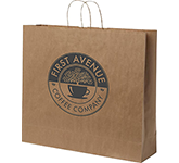 Middleham Super Large Twist Handled Recycled Kraft Paper Bags printed with your logo and corporate message