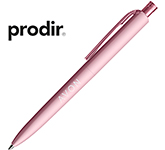 Fashionable designer looking Prodir DS8 Triangular Pens with a soft touch finish and branded with your logo