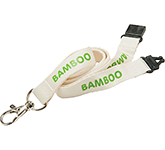 Custom logo printed 15mm Bamboo Lanyards with your event details at GoPromotional