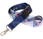 15mm Dye Sublimation Flat Polyester Lanyards for corporate promotions