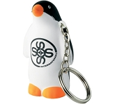 Corporate branded Penguin Keyring Stress Toys with your logo and message