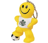 Smiley Football Man Keyring Stress Toys custom printed with your logo at GoPromotional
