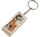 Logo printed on Money Keyring Stress Toys for banking business promotions