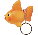 Goldfish Keyring Stress Toys with logo printing for business advetising