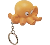 Logo printed Octopus Keyring Stress Toys for sealife marketing giveaways