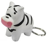 Logo branded Zebra Keyring Stress Toys for tourist attraction gift shops
