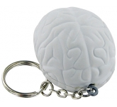 Brain Keyring Stress Toys with a business logo for medical promotions and campaigns
