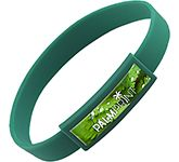Domed Silicone Wristbands branded with your logo in full colour printed for corporate event giveaways