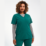 Logo branded Onna Limitless Womens Invincible Stretch Tunics perfect for the NHS and healthcare sectors