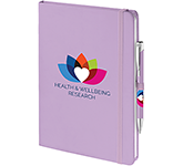 Emotion A5 Luxury Soft Feel Notebooks & Pens With Pocket branded with your corporate logo