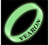 Glow In The Dark Silicone Wristbands custom printed with your event logo
