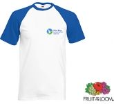 Fruit Of The Loom Baseball T-Shirts branded with your design for outdoor promotions