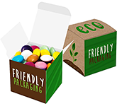 Printed Eco Mini Cube Box - Chocolate Beanies