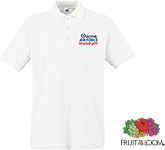 Low cost Fruit Of The Loom Premium Polos - White