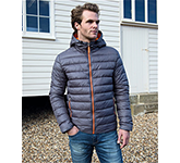 Company logo branded Result Mens Urban Snow Bird Hooded Jackets in a range of modern colours