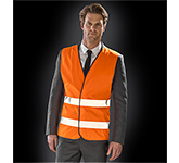 Logo branded Result Highway Hi-Vis Safety Vests for workwear promotions