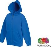 Fruit Of The Loom Kids Classic Zipped Hoodies printed schools and clubs logos