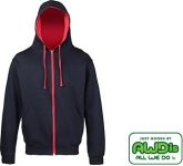AWDis Varsity Zipped Hoodies branded in a range of colours with your logo for student giveaways at GoPromotional