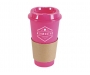 Bistro 500ml Plastic Take Away Mugs - Pink