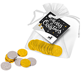 Promotional Organza Bags - Chocolate Coins