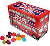 Custom Branded Eco London Bus Box - Gourmet Jelly Beans