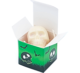 Eco Mini Cube Box - White Chocolate Skulls