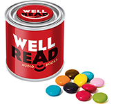 Small Sweet Paint Tins - Chocolate Beanies - Printed With Your Logo At GoPromotional