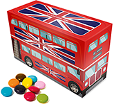 Custom Branded Eco London Bus Box - Chocolate Beanies