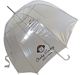 Logo printed PVC Domed Queens Umbrella at GoPromotional