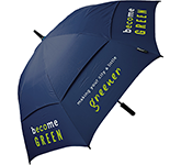 Custom branded Cavendish Automatic EcoVent RPET Golf Umbrellas at GoPromotional