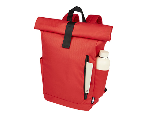 Expedition GRS RPET Roll Top Backpacks - Red