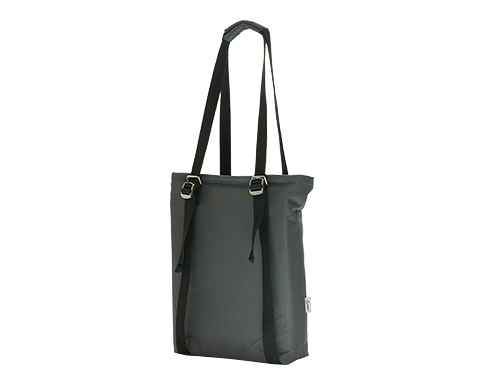 New York 2-In-1 Backpack Tote Shopper Bags - Dark Grey