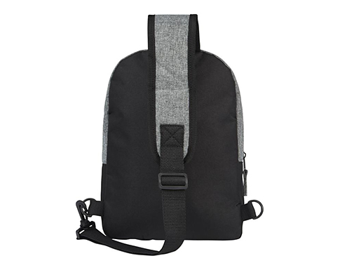 Leeds Reclaim GRS Recycled Sling Back Tablet Backpacks - Black/Grey