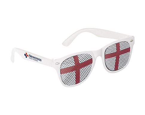 England Flag Sunglasses - White