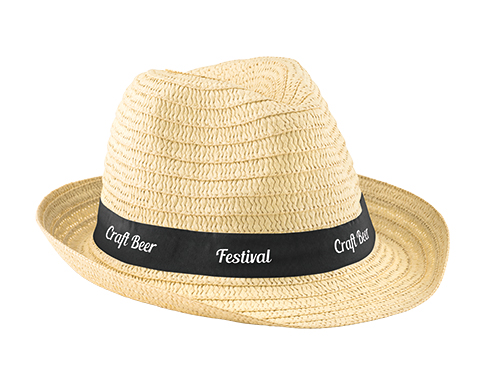 Corsica Straw Beach Hats - Black