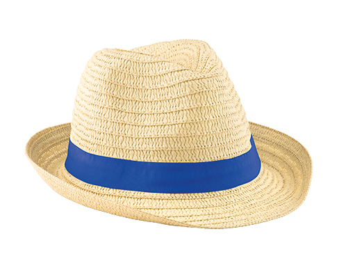 Corsica Straw Beach Hats - Royal Blue