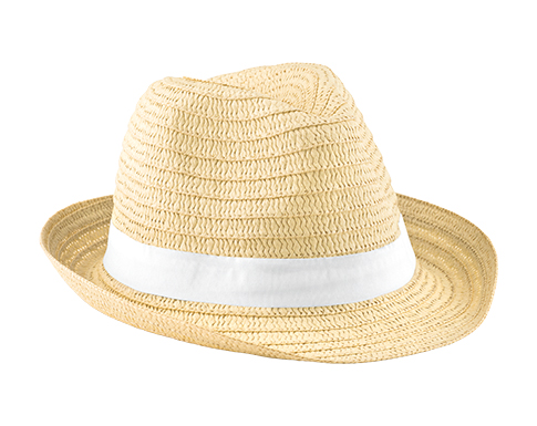 Corsica Straw Beach Hats - White