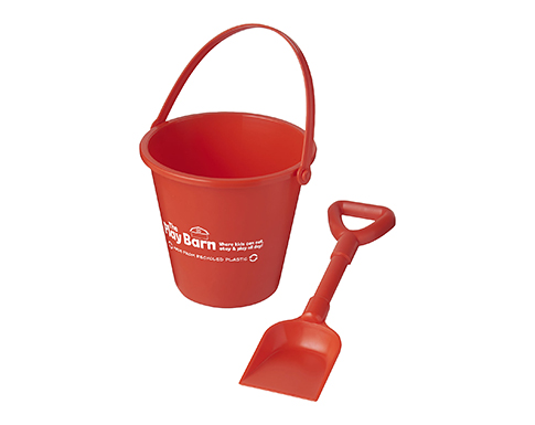 Castle Recycled Bucket & Spades - Red