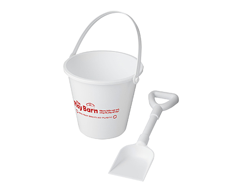 Castle Recycled Bucket & Spades - White