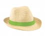 Corsica Straw Beach Hats - Lime Green
