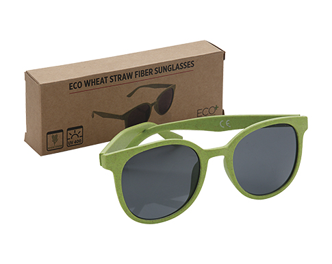 Miami Wheat Straw Sunglasses - Lime Green
