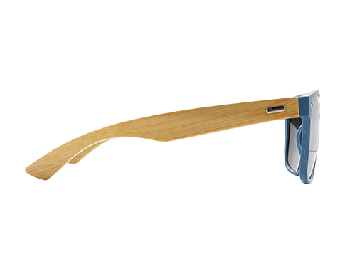 Tangalle Wheat Straw Bamboo Sunglasses - Sapphire Blue
