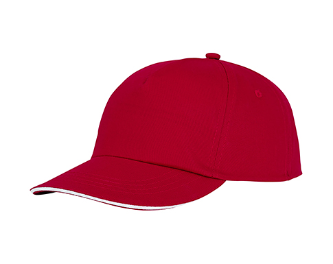 Wexford 5 Panel Sandwich Caps - Red