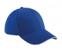 Beechfield Athletic Leisure 6 Panel Caps - Royal/White