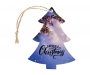 Full Colour Christmas Tree Shaped Wooden Hanger - Natural