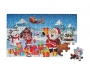 Santa Claus Christmas Jigsaw Puzzle Tin - White