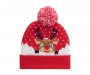 Dasher Christmas Light Up Knitted Beanie Hats - Red
