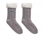 Yuletide Cable Knit Slipper Socks - Grey